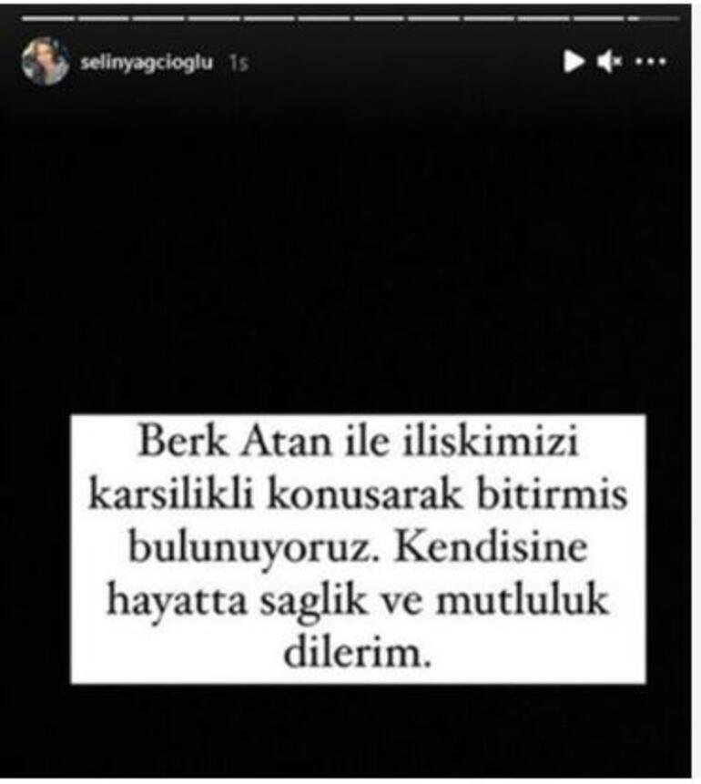 Selin Yağcıoğlu ve Berk Atan aşkı bitti – Yaptıkları paylaşımlarla duyurdular